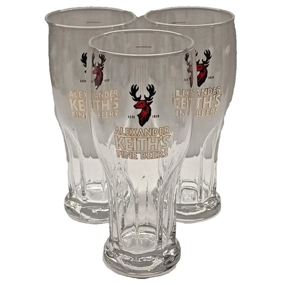 Alexander Keith India Pale Ale Beer Pint Glasses Canada Nova Scotia set of 3 EUC - Picture 6 of 6